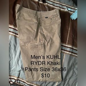 Men’s Kuhl Khaki Pants Size 36x36